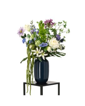 Bouquet artificiel lié à la main Maeve Riga – Blanc/Bleu
