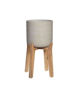Planteur Charlie M (Feet High) grise 23x23x38cm