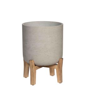 Planteur Charlie M (Feet low) gris 21x21x25,5cm