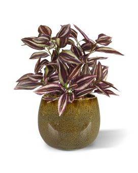 Tradescantia Plante Artificielle burgundy 18cm