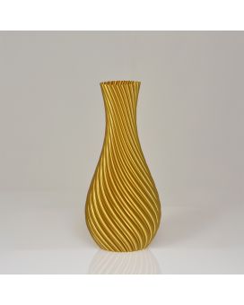 Vase Cosmos 3D 19x9x9cm Or Métallique
