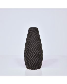 Felicia 3D vase 18x8cm Noir Métallique