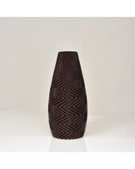 Felicia 3D vase 18x8cm Bronze Métallique