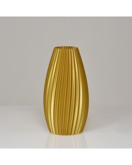 Vase Jasmin 3D 19x10cm Or Métallique