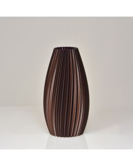 Jasmin 3D vase 19x10cm Bronze Métallique