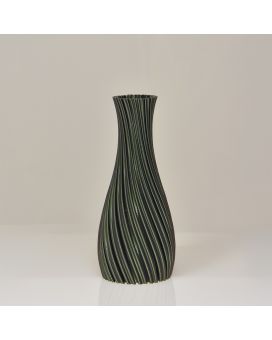 Kalmia 3D vase 20x9cm Vert Métallique