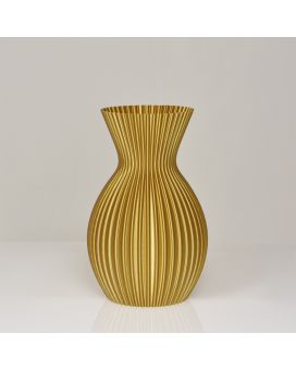 Lily vase 3D 20x13cm Or Métallique