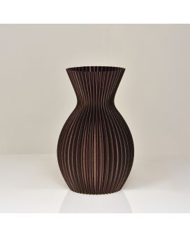 Lily vase 3D 20x13cm Bronze Métallique