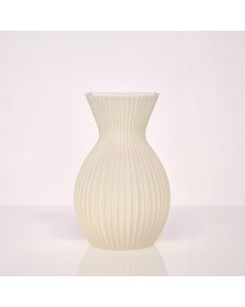Lily vase mural 3D 20x13x8cm Blanc