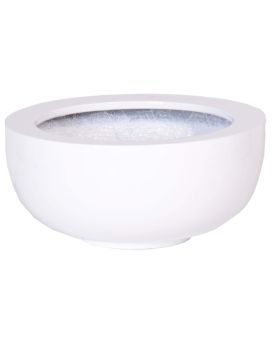 Ducos petit blanc brillant Ø33 x H15 cm
