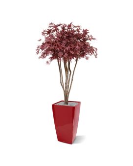 Acer artificiel deluxe sur tronc de 130 cm bordeaux