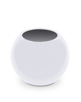 Mini pot globe Beth 31x25cm blanc brillant
