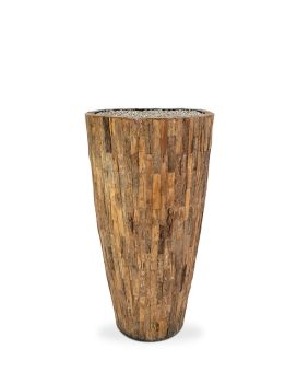 Planteur de Cemani Wood Vase Small 39x75 cm