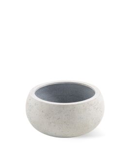 Grigio Bowl Balloon S White-Concrete 26x13