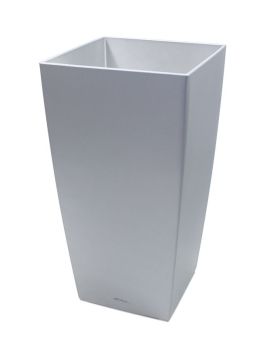 Lechuza Cubico pot ornemental 30x30x56 cm argenté