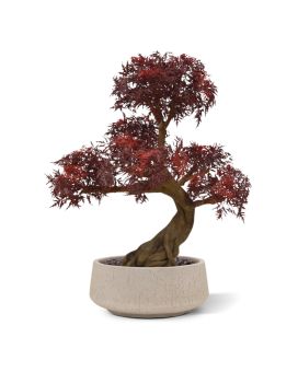 Ming Aralia UV Bonsaï artificielle Burgundy 90 cm
