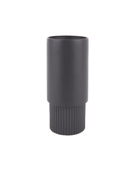 Cache-pot Nervuré Haut 26x 12 cm - noir