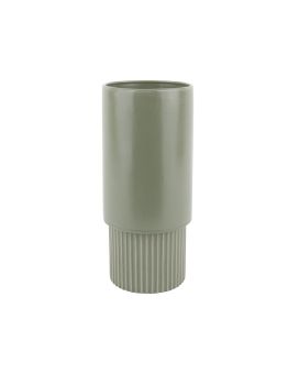Cache-pot Nervuré Haut 26x 12 cm - gris jade