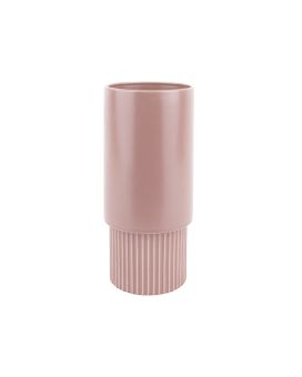 Cache-pot Ribbed High 26x 12 cm - rose