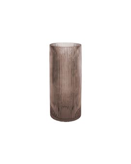 Vase à fleurs Allure Straight grand 30x 12 cm - marron chocolat