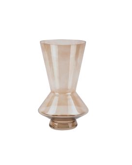 Vase à fleurs Glow grand 28x 17 cm - brun sable