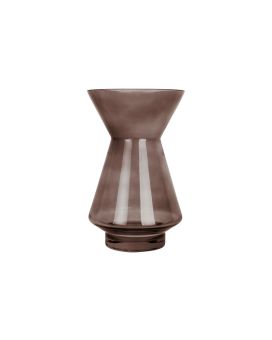 Vase à fleurs Glow medium 22x 13,5 cm - brun chocolat