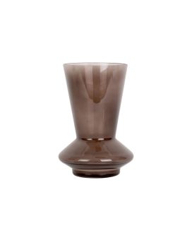 Vase à fleurs Glow petit 17,5x 12 cm - brun chocolat