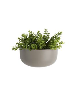 Pot de fleurs ovale large 10,8x 20x 9,5 cm - gris chaud