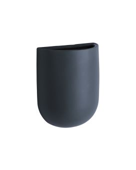 Pot de fleurs ovale 19x 14,8x 7 cm - bleu foncé