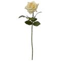 Branche de rose artificielle Classic 46cm crème